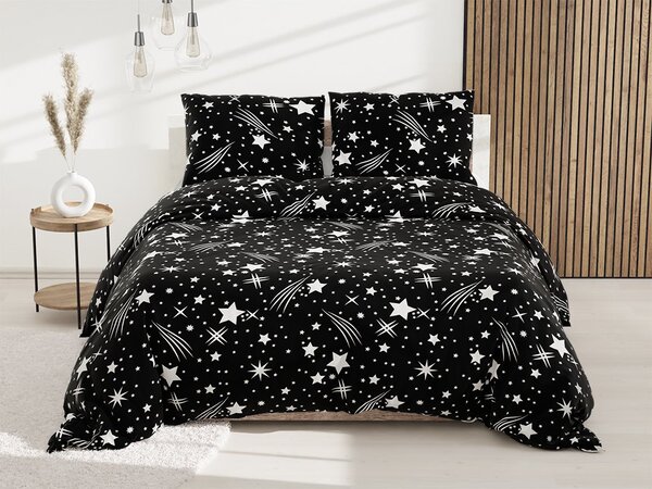 Pamučna posteljina NIGHT SKY crna