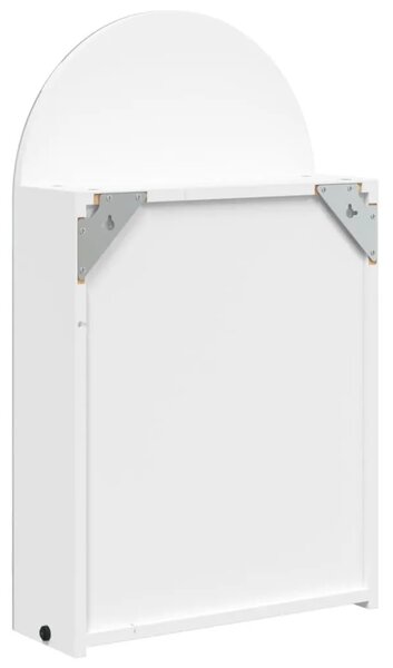 Kupaonski ormarić s ogledalom LED lučni bijeli 42 x 13 x 70 cm - Bijela 1 Bijela