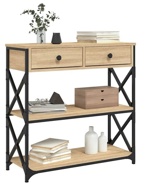 Konzolni stol boja hrasta sonome 75x28x75 cm konstruirano drvo - sonoma hrast 1 75 cm Sonoma hrast