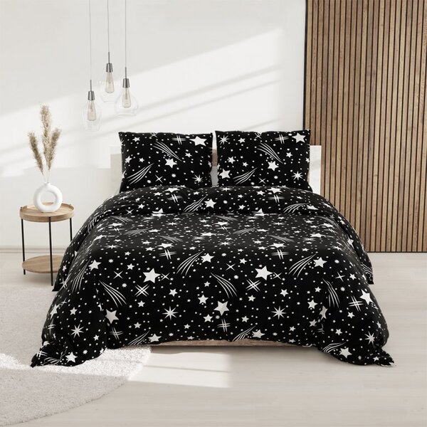 Pamučna posteljina NIGHT SKY crna