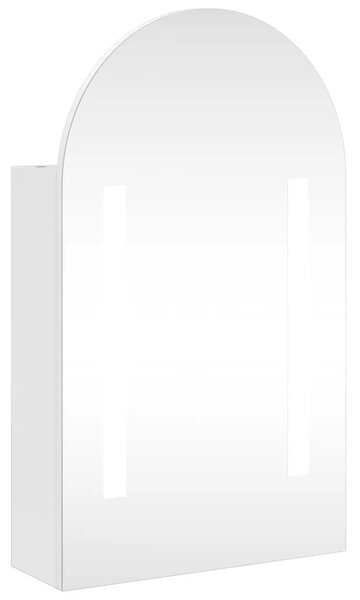 Kupaonski ormarić s ogledalom LED lučni bijeli 42 x 13 x 70 cm - Bijela 1 Bijela