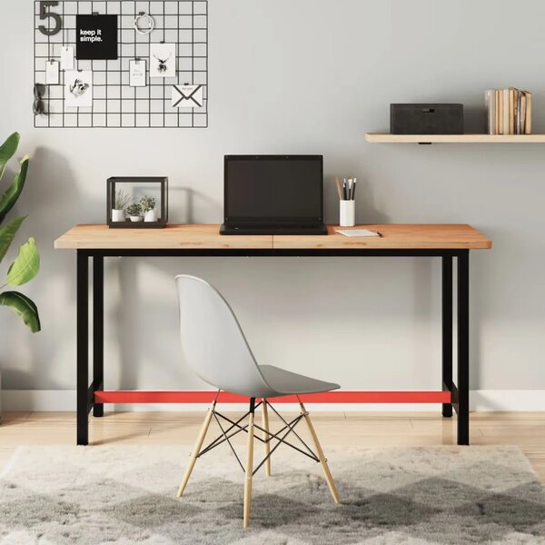 Radni stol 150x55x81 5 cm od masivne bukovine i metala - 150 x 55 x 81.5 cm 1 150 x 55 x 81.5 cm