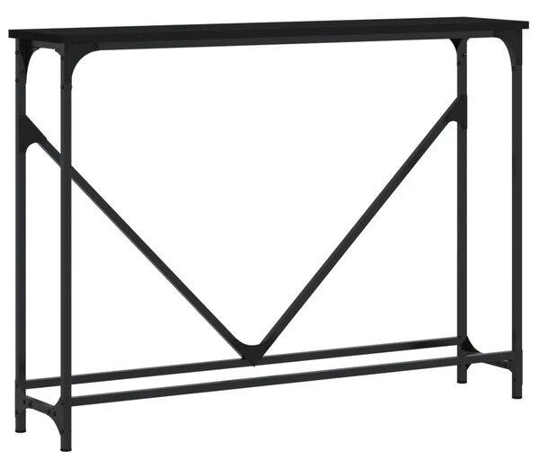 Konzolni stol crni 102 x 22 5 x 75 cm od konstruiranog drva - Crna 1 Crna