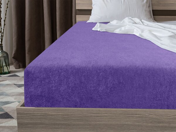 Frotirna plahta EXCLUSIVE tamno ljubičasta 90 x 200 cm