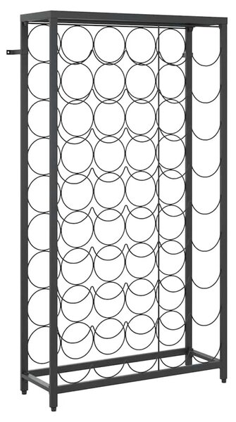 Stalak za vino za 45 boca crni 54 x 18 x 100 cm kovano željezo - 54 x 18 x 100 cm 1 1 1