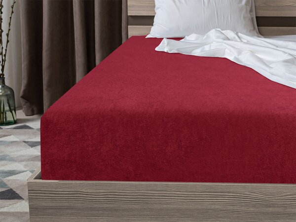 Frotirna plahta EXCLUSIVE bordo 90 x 200 cm