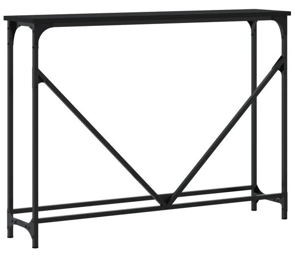 Konzolni stol crni 102 x 22 5 x 75 cm od konstruiranog drva - Crna 1 Crna