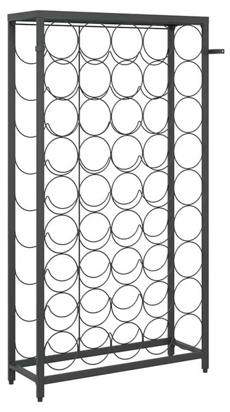 Stalak za vino za 45 boca crni 54 x 18 x 100 cm kovano željezo - 54 x 18 x 100 cm 1 1 1