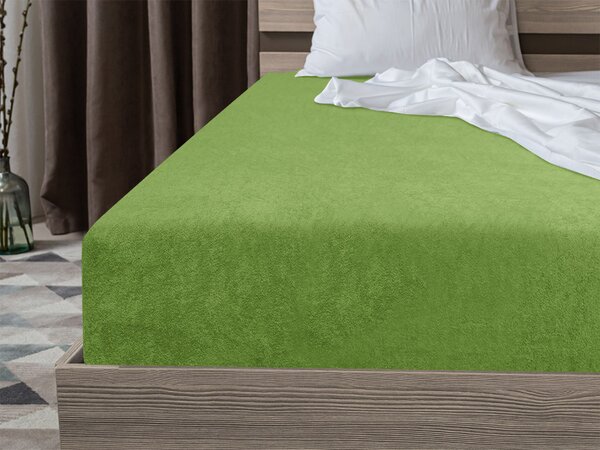 Frotirna plahta zelena 140x200 cm