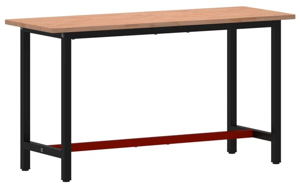 Radni stol 150x55x81 5 cm od masivne bukovine i metala - 150 x 55 x 81.5 cm 1 150 x 55 x 81.5 cm
