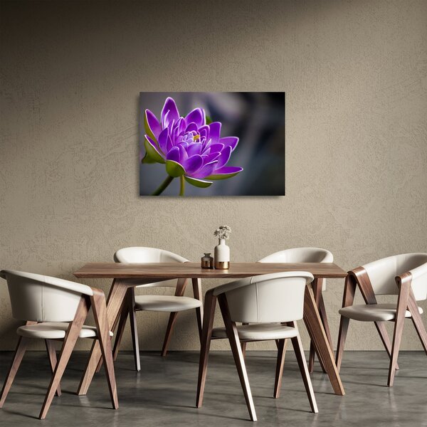 Staklena slika cvijeta (70x50 cm)