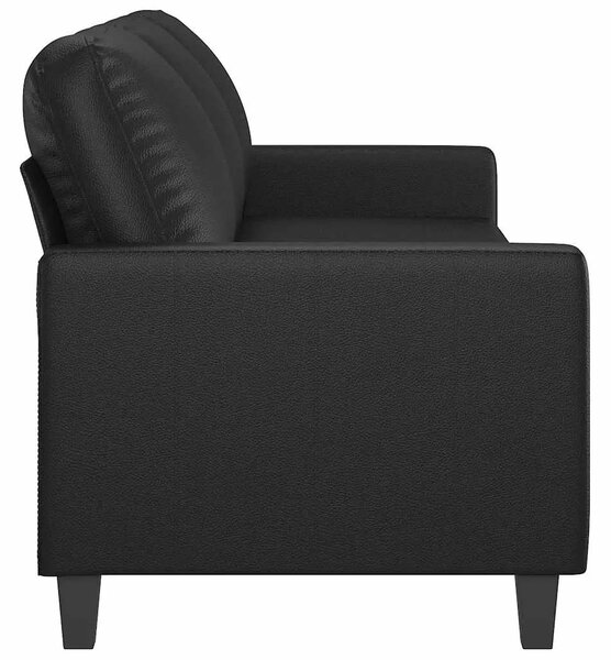 Trosjed crni 180 cm od umjetne kože - Crna 180 cm Crna 180 cm