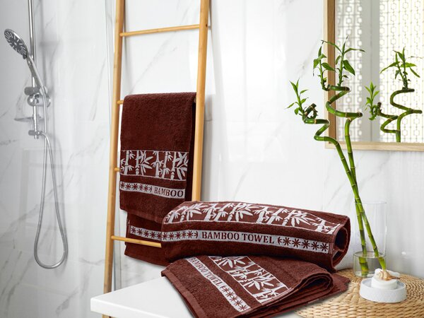 Bambusni ručnik BAMBOO 70x140 cm smeđa, 70% bambus | 30% pamuk