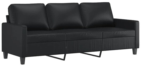 Trosjed crni 180 cm od umjetne kože - Crna 180 cm Crna 180 cm