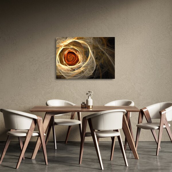 Staklena slika - Ruža umjetničkog duha (70x50 cm)