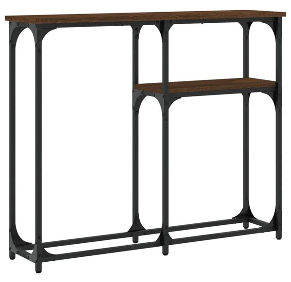 Konzolni stol boja hrasta 90 x 22 5 x 75 cm konstruirano drvo - Smeđi hrast 1 90 cm Smeđi hrast
