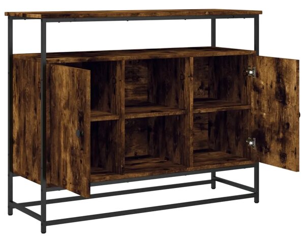Komoda boja dimljenog hrasta 100x35x80 cm konstruirano drvo - Dimljeni hrast 1 Dimljeni hrast