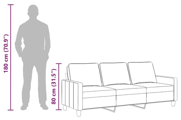 Trosjed od tkanine svjetlosivi 180 cm - Svjetlosiva 1 180 cm Svjetlosiva