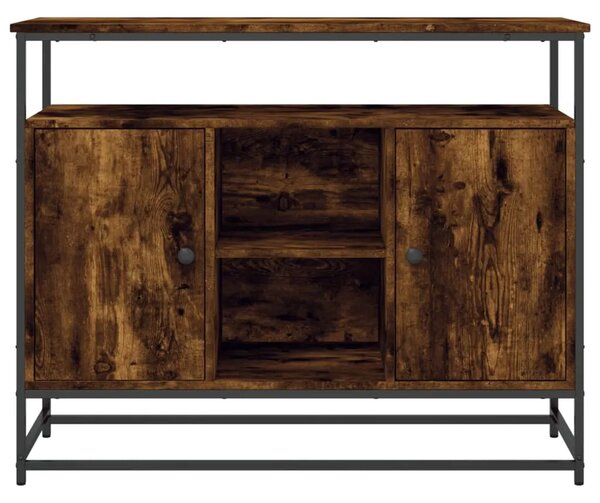 Komoda boja dimljenog hrasta 100x35x80 cm konstruirano drvo - Dimljeni hrast 1 Dimljeni hrast