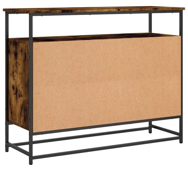 Komoda boja dimljenog hrasta 100x35x80 cm konstruirano drvo - Dimljeni hrast 1 Dimljeni hrast