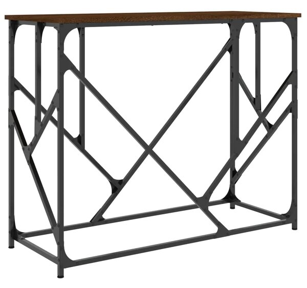 Konzolni stol boja smeđeg hrasta 100x40x80 cm konstruirano drvo - Smeđi hrast 1 Smeđi hrast