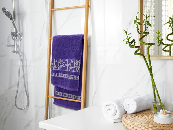Bambusni ručnik BAMBOO 50x90 cm ljubičasti, 70% bambusovo vlakno | 30% pamuk