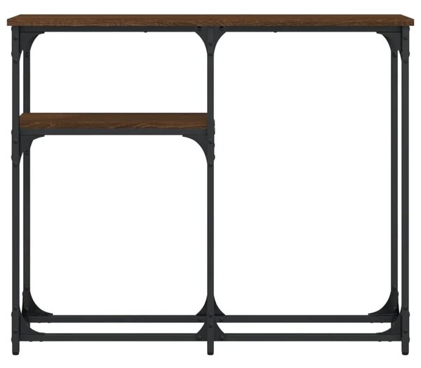 Konzolni stol boja hrasta 90 x 22 5 x 75 cm konstruirano drvo - Smeđi hrast 1 90 cm Smeđi hrast