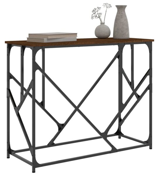 Konzolni stol boja smeđeg hrasta 100x40x80 cm konstruirano drvo - Smeđi hrast 1 Smeđi hrast