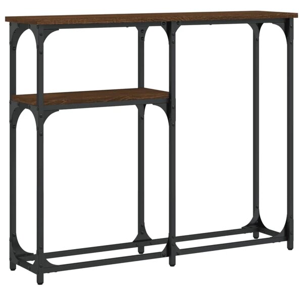 Konzolni stol boja hrasta 90 x 22 5 x 75 cm konstruirano drvo - Smeđi hrast 1 90 cm Smeđi hrast