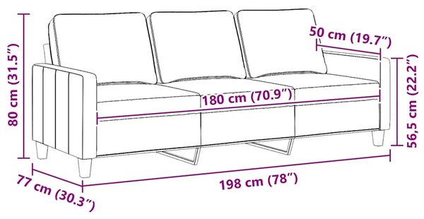 Trosjed od tkanine svjetlosivi 180 cm - Svjetlosiva 1 180 cm Svjetlosiva