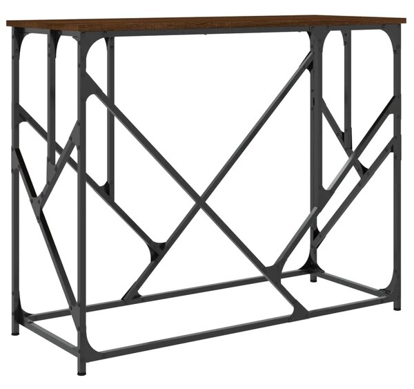 Konzolni stol boja smeđeg hrasta 100x40x80 cm konstruirano drvo - Smeđi hrast 1 Smeđi hrast