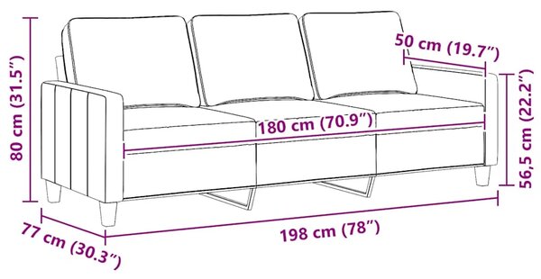 Trosjed od tkanine tamnosivi 180 cm - Tamno siva 1 180 cm Tamno siva