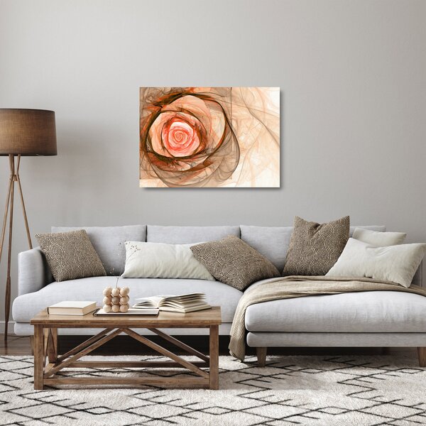 Staklena slika - Ruža umjetničkog duha (70x50 cm)