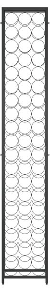 Stalak za vino za 57 boca crni 34 x 18 x 200 cm kovano željezo - 34 x 18 x 200 cm 1 1 1