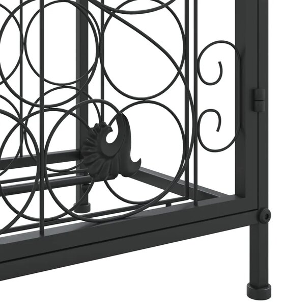 Stalak za vino za 33 boce crni 45 x 36 x 100 cm kovano željezo - 45 x 36 x 100 cm 1 1 1