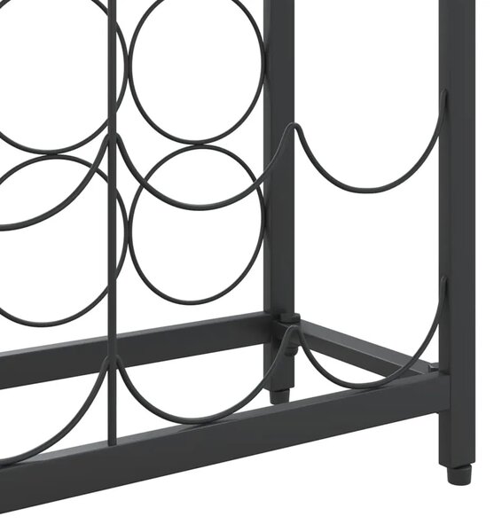Stalak za vino za 95 boca crni 54 x 18 x 200 cm kovano željezo - 54 x 18 x 200 cm 1 1 1
