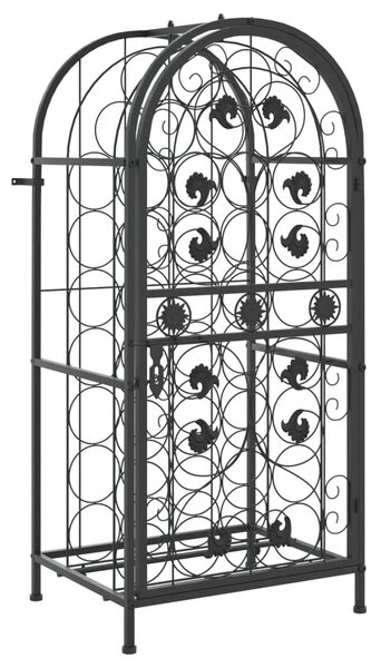 Stalak za vino za 33 boce crni 45 x 36 x 100 cm kovano željezo - 45 x 36 x 100 cm 1 1 1