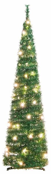 Umjetno božićno drvce 50 LED žarulja zeleno 120 cm - 120 x 40 cm 1 1 1