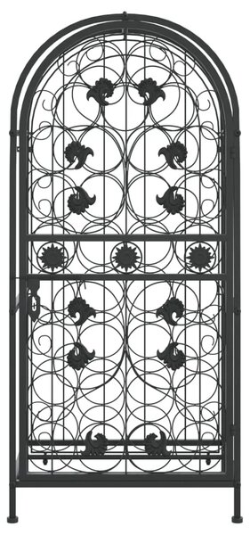 Stalak za vino za 33 boce crni 45 x 36 x 100 cm kovano željezo - 45 x 36 x 100 cm 1 1 1