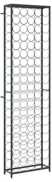 Stalak za vino za 95 boca crni 54 x 18 x 200 cm kovano željezo - 54 x 18 x 200 cm 1 1 1