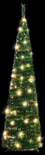 Umjetno božićno drvce 50 LED žarulja zeleno 120 cm - 120 x 40 cm 1 1 1