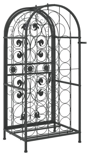 Stalak za vino za 33 boce crni 45 x 36 x 100 cm kovano željezo - 45 x 36 x 100 cm 1 1 1
