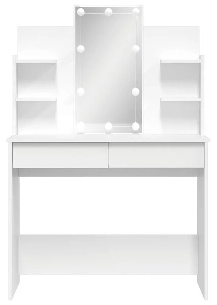Toaletni stolić s LED svjetlima bijeli 96 x 40 x 142 cm - Bijela 1 Bijela