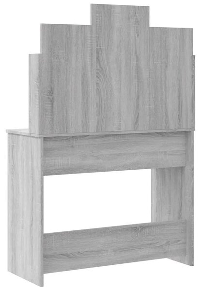 Toaletni stolić s LED svjetlima boja hrasta sonome 96x40x142 cm - Sivi hrast sonoma 1 Sivi hrast sonoma