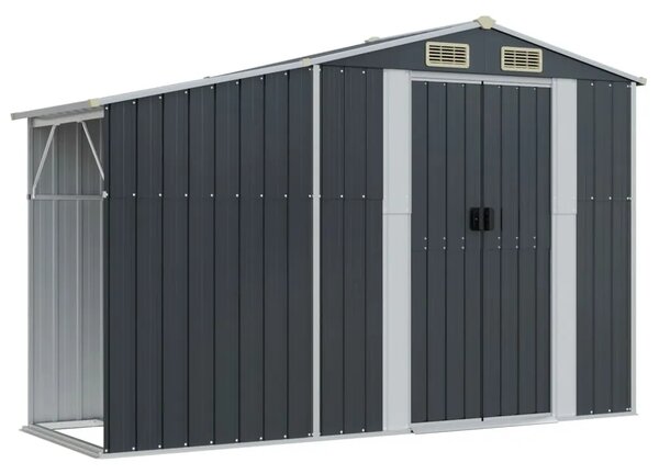 Vrtna kućica antracit 277 x 93 x 179 cm od pocinčanog čelika - Antracit 277 x 107 x 179 cm 1 Antracit