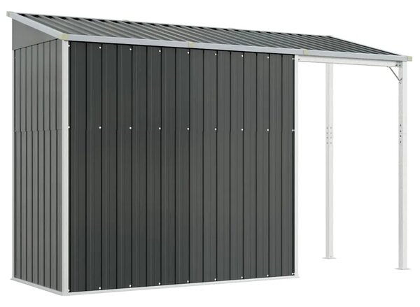 Vrtna kućica s produženim krovom antracit 277x107x181cm čelik - Antracit 1 Antracit