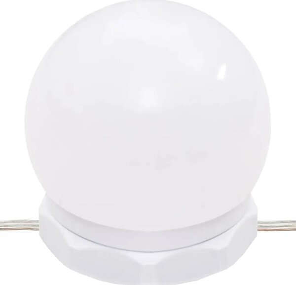 Toaletni stolić s LED svjetlima bijeli 86 5x35x136 cm - Bijela 1 Bijela