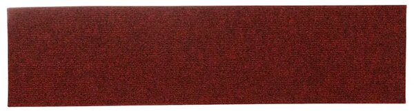 Prostirke za stepenice samoljepljive 15 kom 76x20 cm bordo crvene pravokutne - Bordo crvena 76 x 20 cm 15