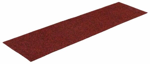 Prostirke za stepenice samoljepljive 15 kom 76x20 cm bordo crvene pravokutne - Bordo crvena 76 x 20 cm 15