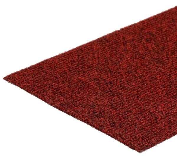Prostirke za stepenice samoljepljive 15 kom 76x20 cm bordo crvene pravokutne - Bordo crvena 76 x 20 cm 15